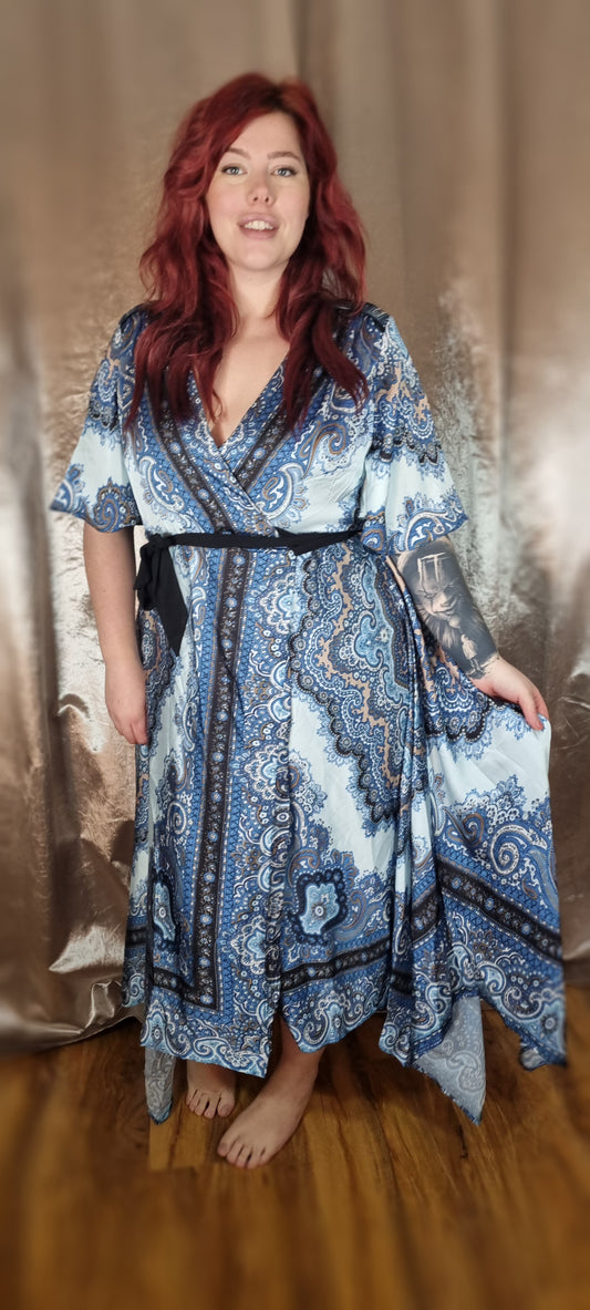 Karen Millen - Blue Wrap Summer Dress