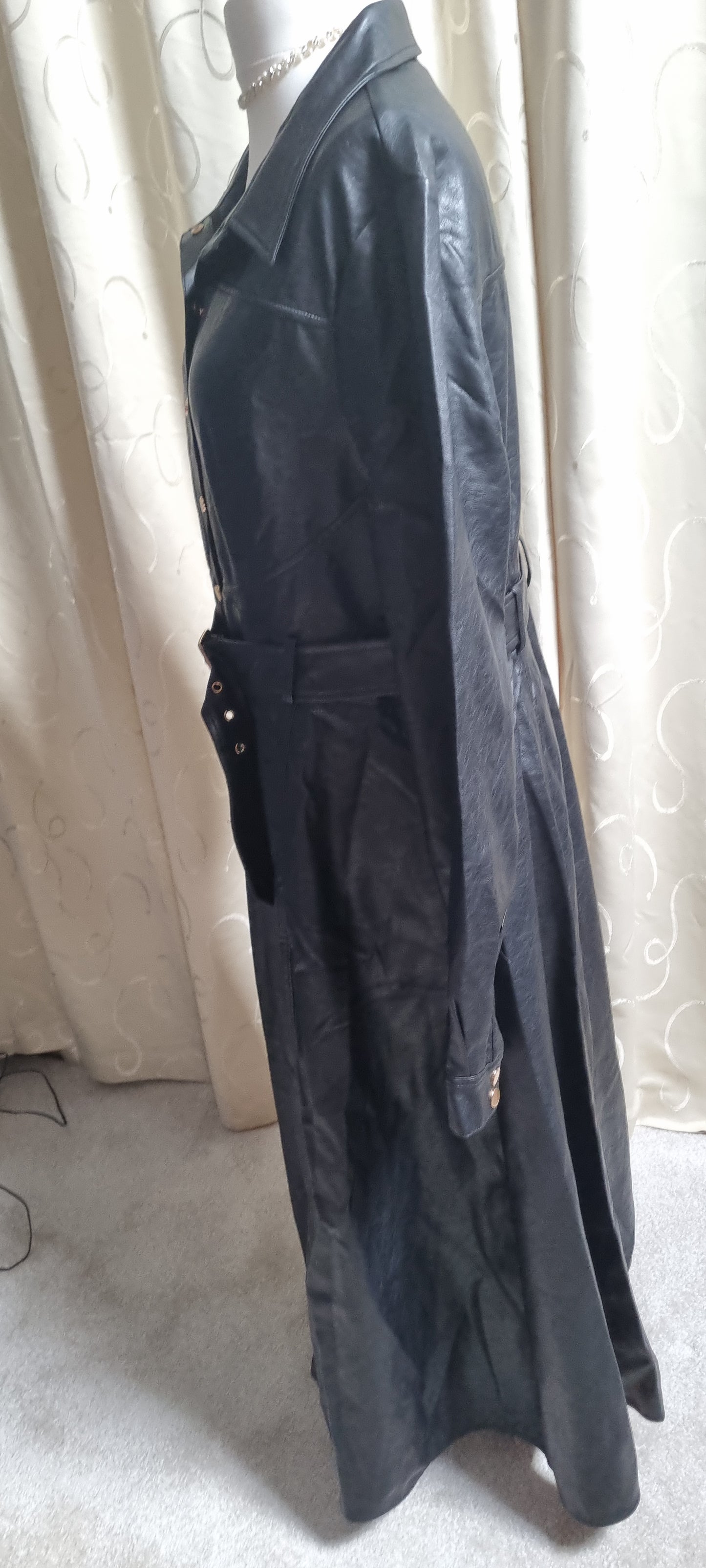 Karen Millen faux leather shirt dress