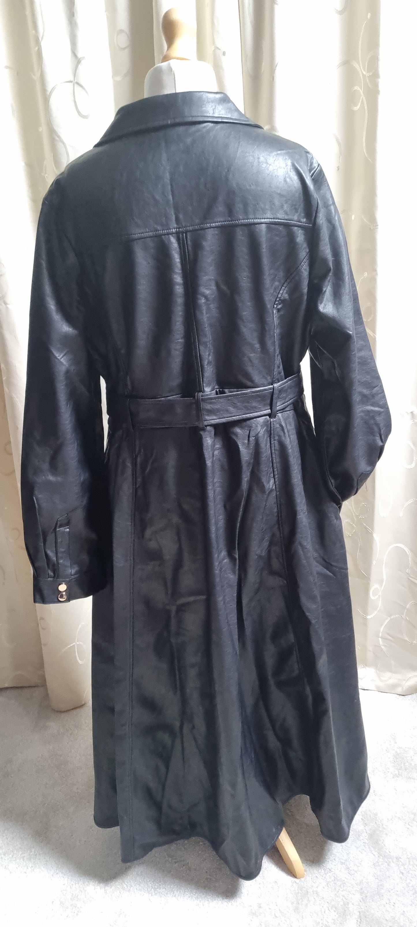 Karen Millen faux leather shirt dress