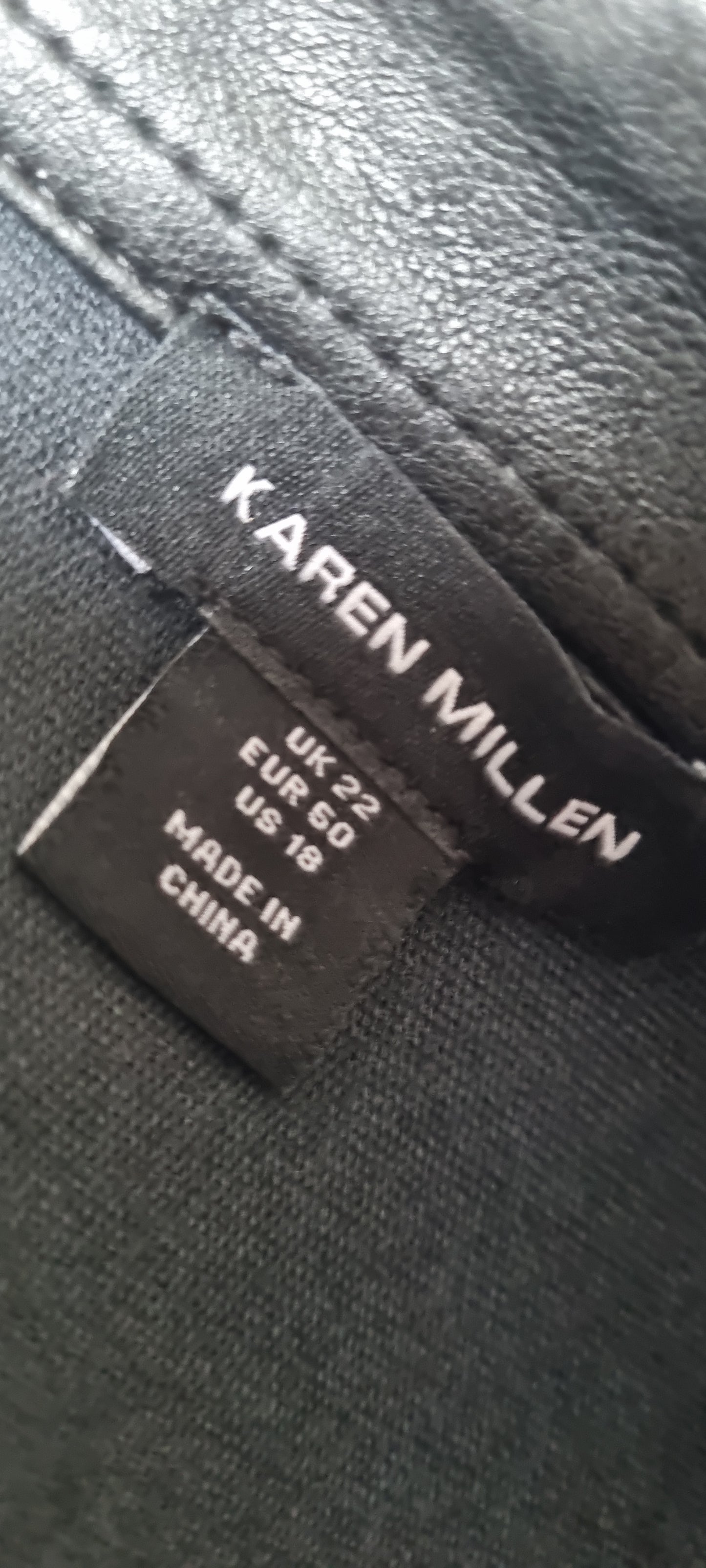 Karen Millen faux leather shirt dress