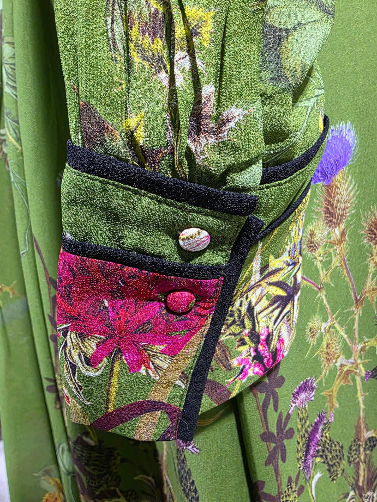 Karen Millen Green Floral Maxi Dress – Size UK 20 – Excellent Condition