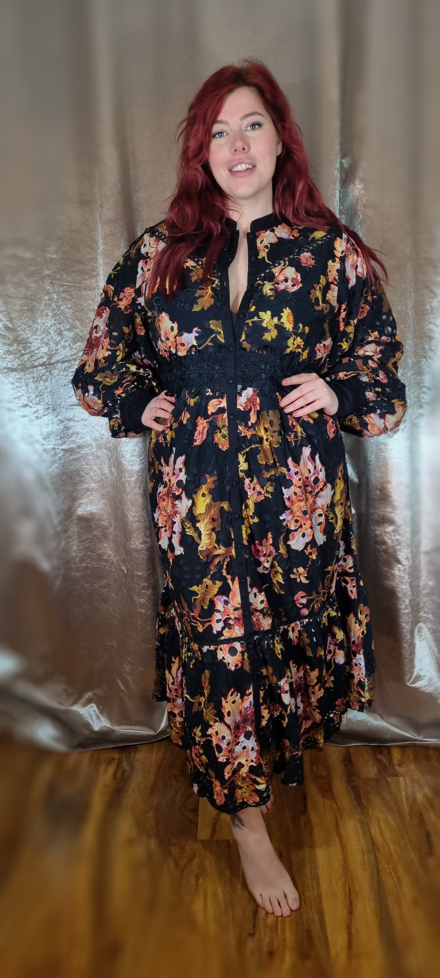 Karen Millen - Floral Lace Midi Dress - Romantic Elegance