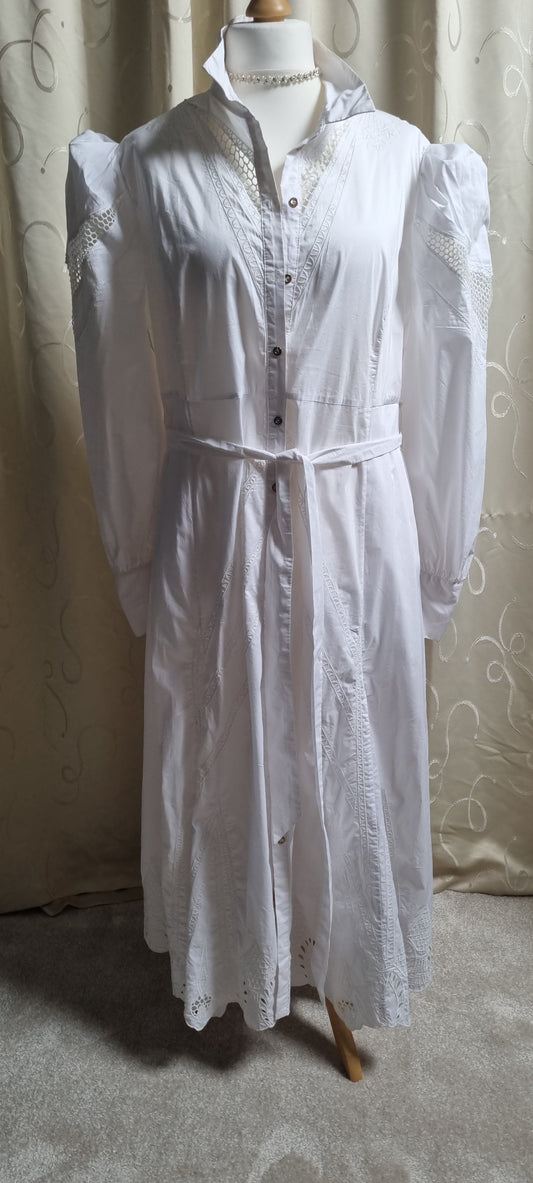 Karen Millen Cutwork Midi Shirt Dress