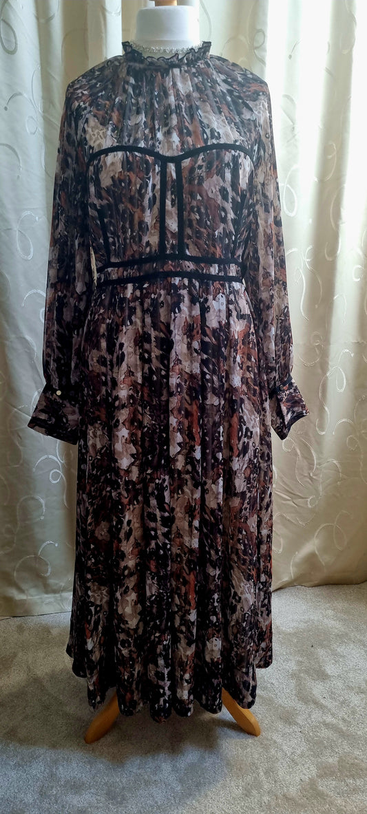 Karen Millen - Leopard Woven Tape Detail Dress
