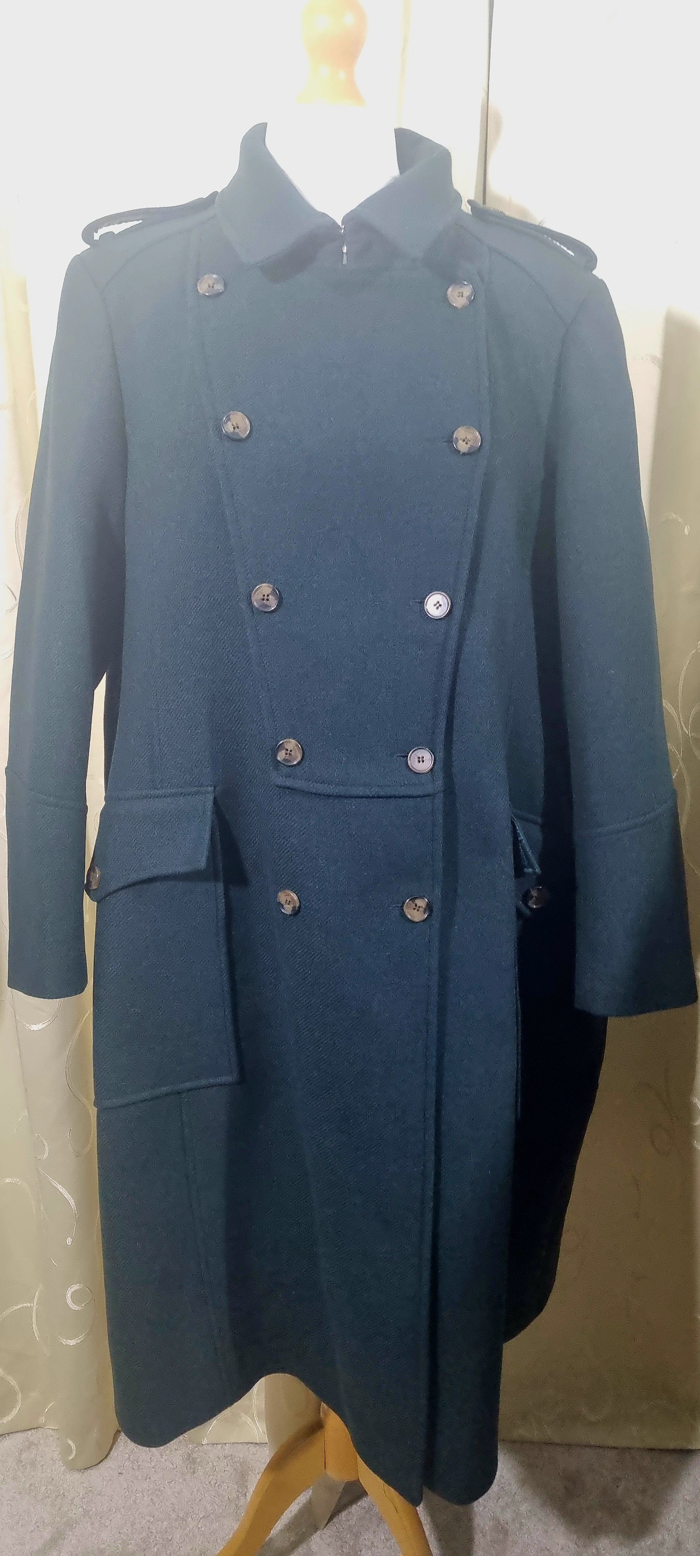 Karen Millen Size 24 Green Double-Breasted Coat
