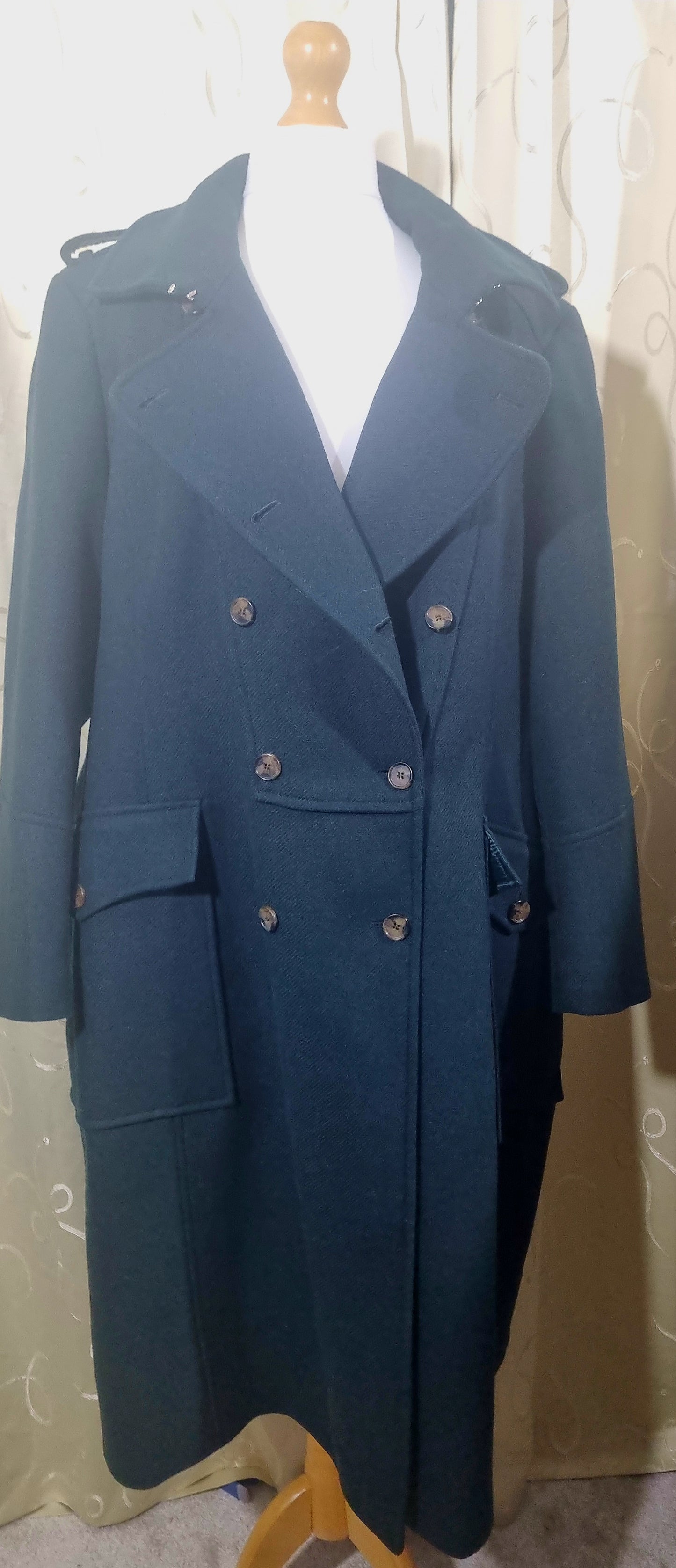 Karen Millen Size 24 Green Double-Breasted Coat