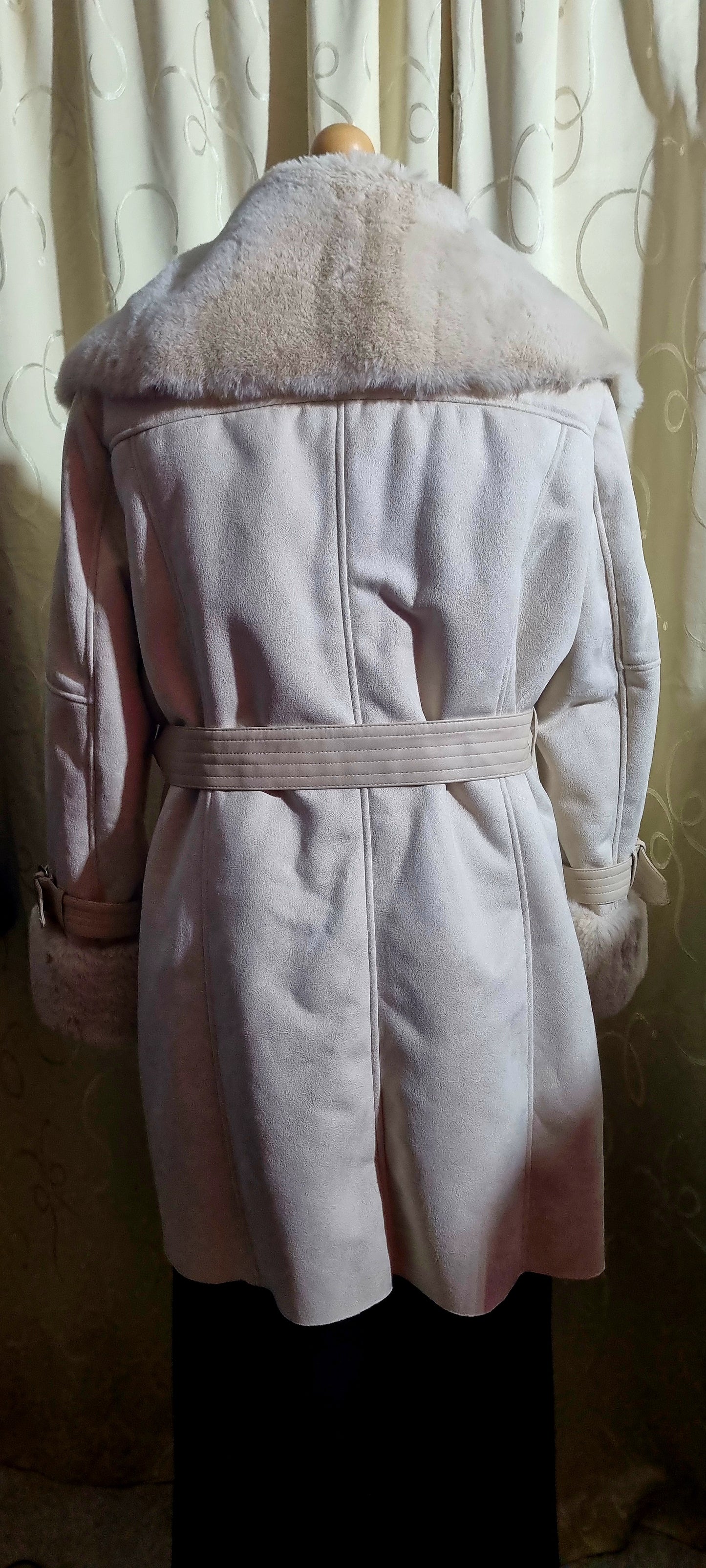 Karen Millen S20 Faux Shearling Jacket – Cream – Perfect Condition