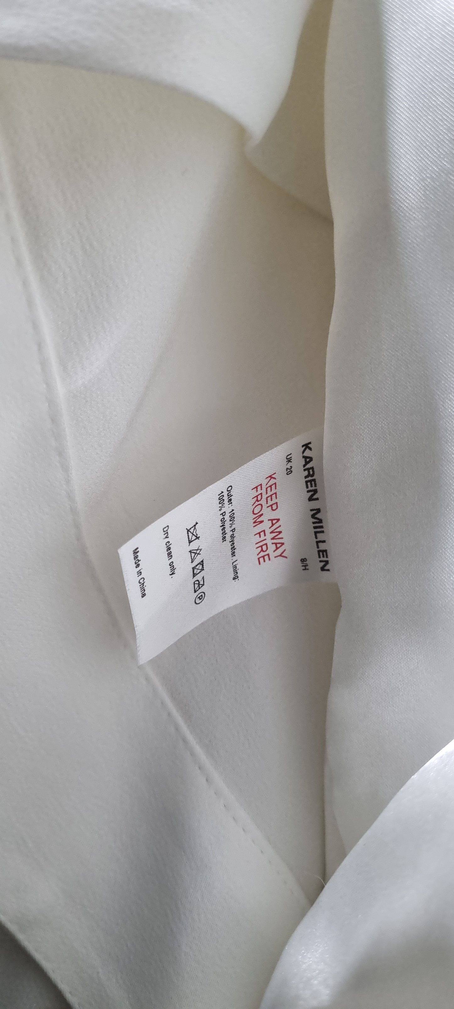 Karen Millen White Faux Fur Jacket – Size 20 – Perfect Condition