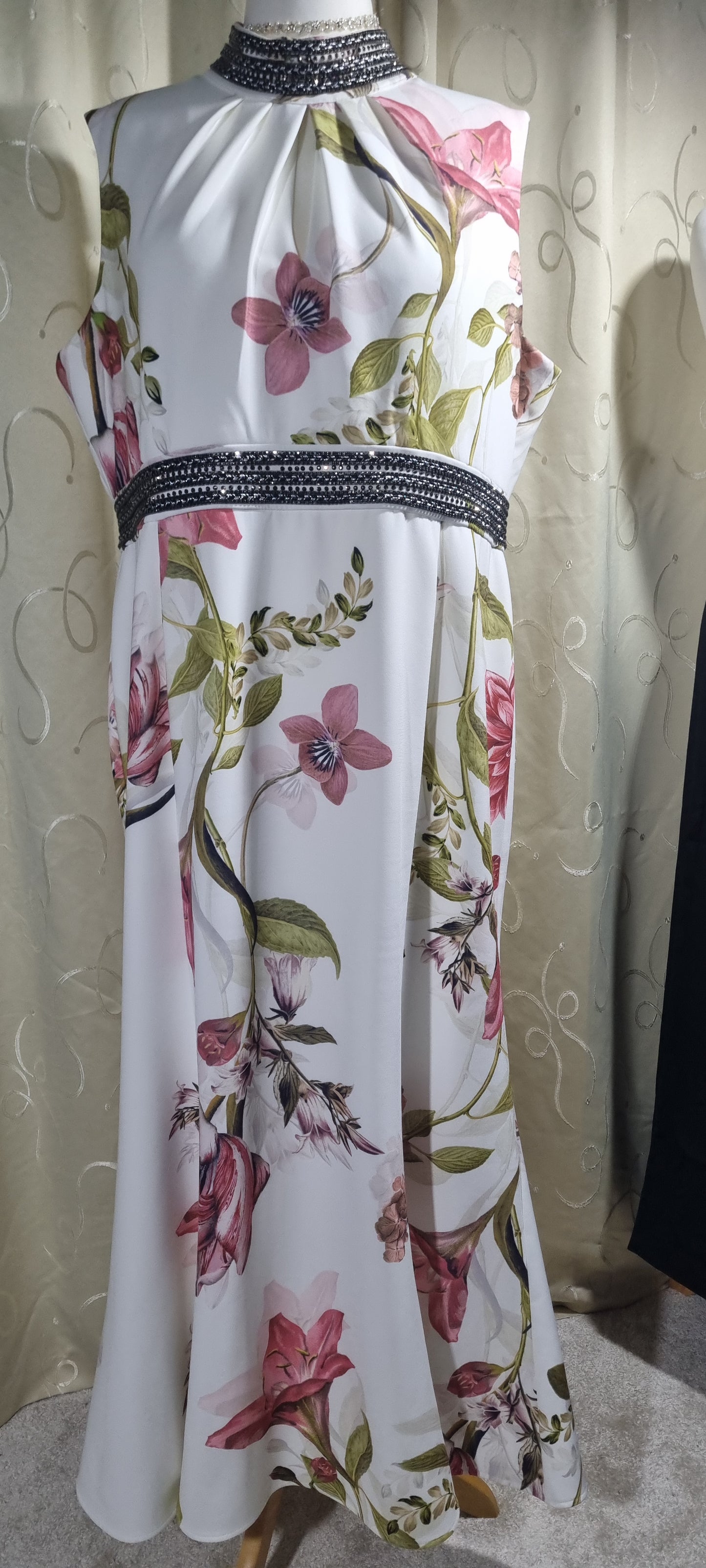 Karen Millen Floral Embellished Maxi Dress Size 24
