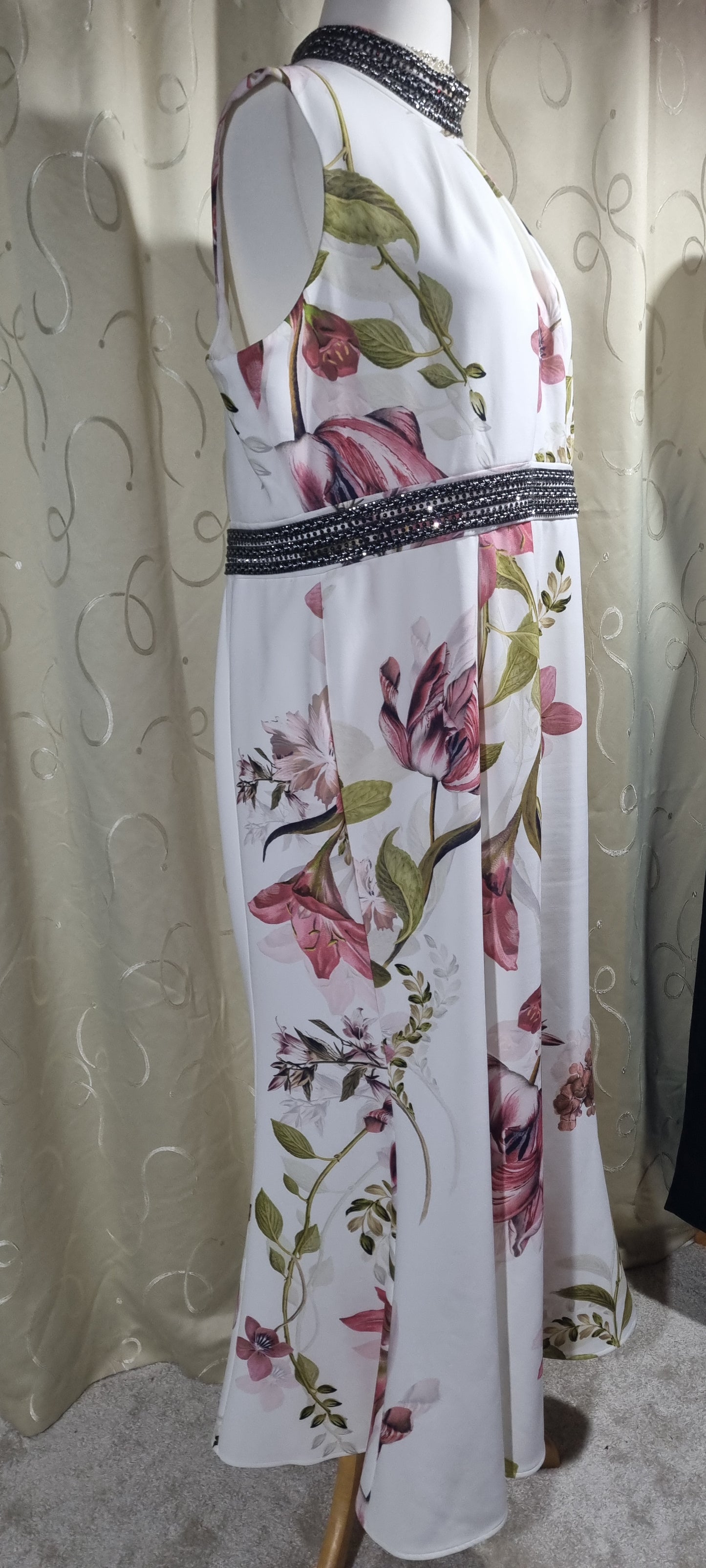Karen Millen Floral Embellished Maxi Dress Size 24