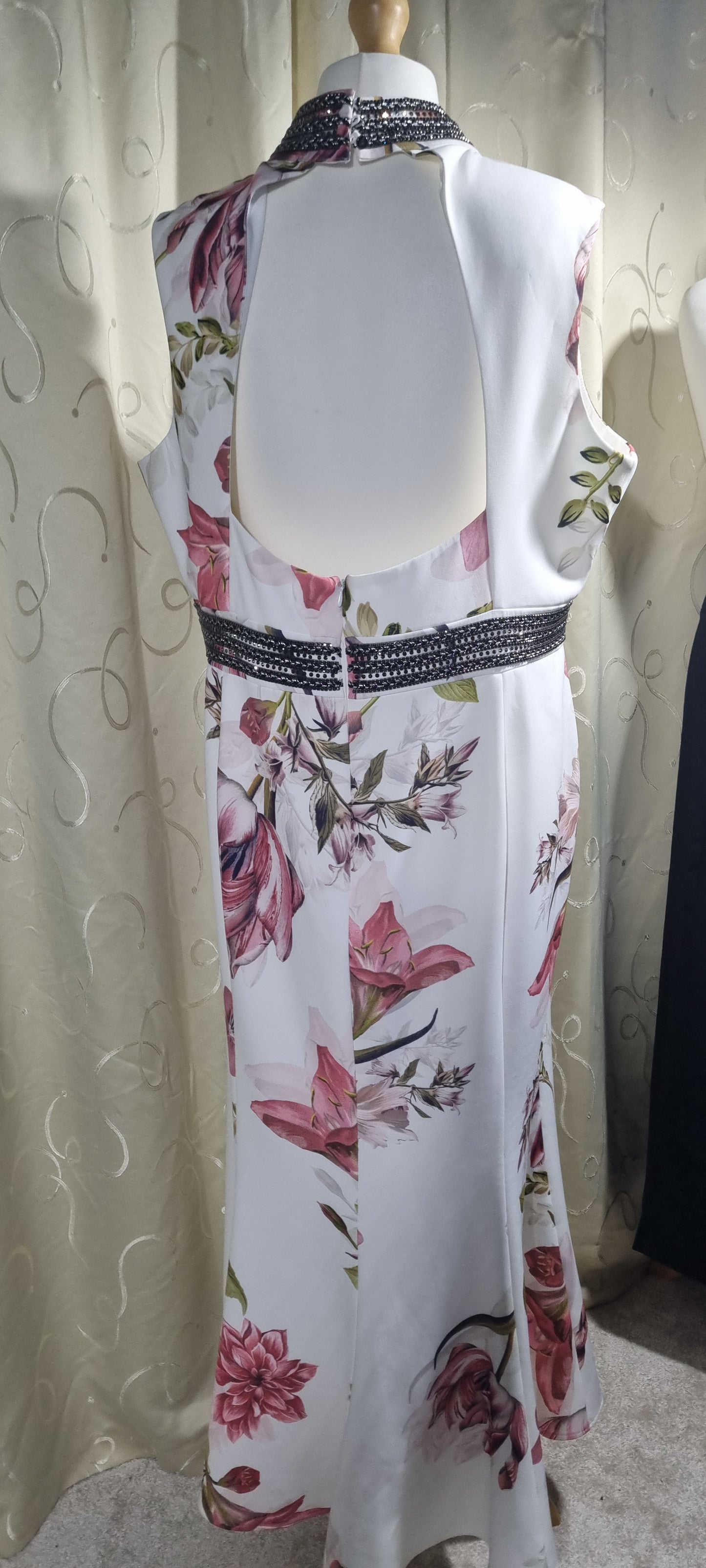 Karen Millen Floral Embellished Maxi Dress Size 24